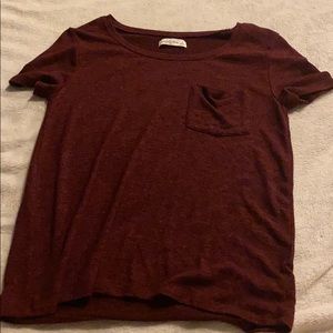 Maroon dressy or tshirt top